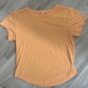 XS Old Navy Active Top Tee Orange Ribbed